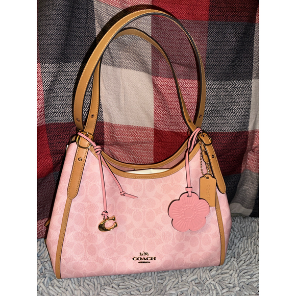 Coach Handbags - Coach Erin Shoulder Bag In Signature Canvas With Charms in Pink